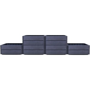 Garantia Hochbeet Ergo Vario 2 Wood, flexibles Kunststoff-Hochbeet-System mit Holzoptik.