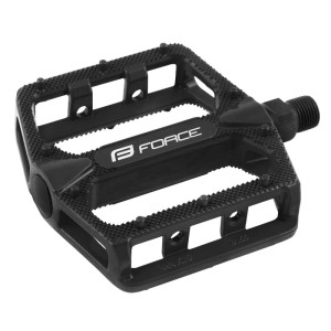 Schwarzes Force Alu BMX Pedal mit Cr-Mo Achse für Fahrräder.