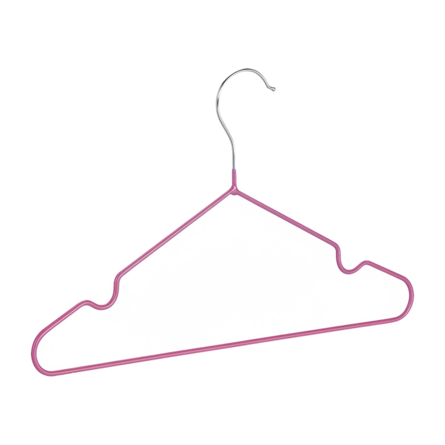 Relaxdays Kinderkleiderbügel 20er Set Eisen Pink Rutschfest 18,7 cm x 30,4 cm x 0,4 cm