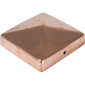 T&J Pfostenabdeckung aus Metall, 7x7 cm, Pyramide für Zaunbau & Sichtschutz.
