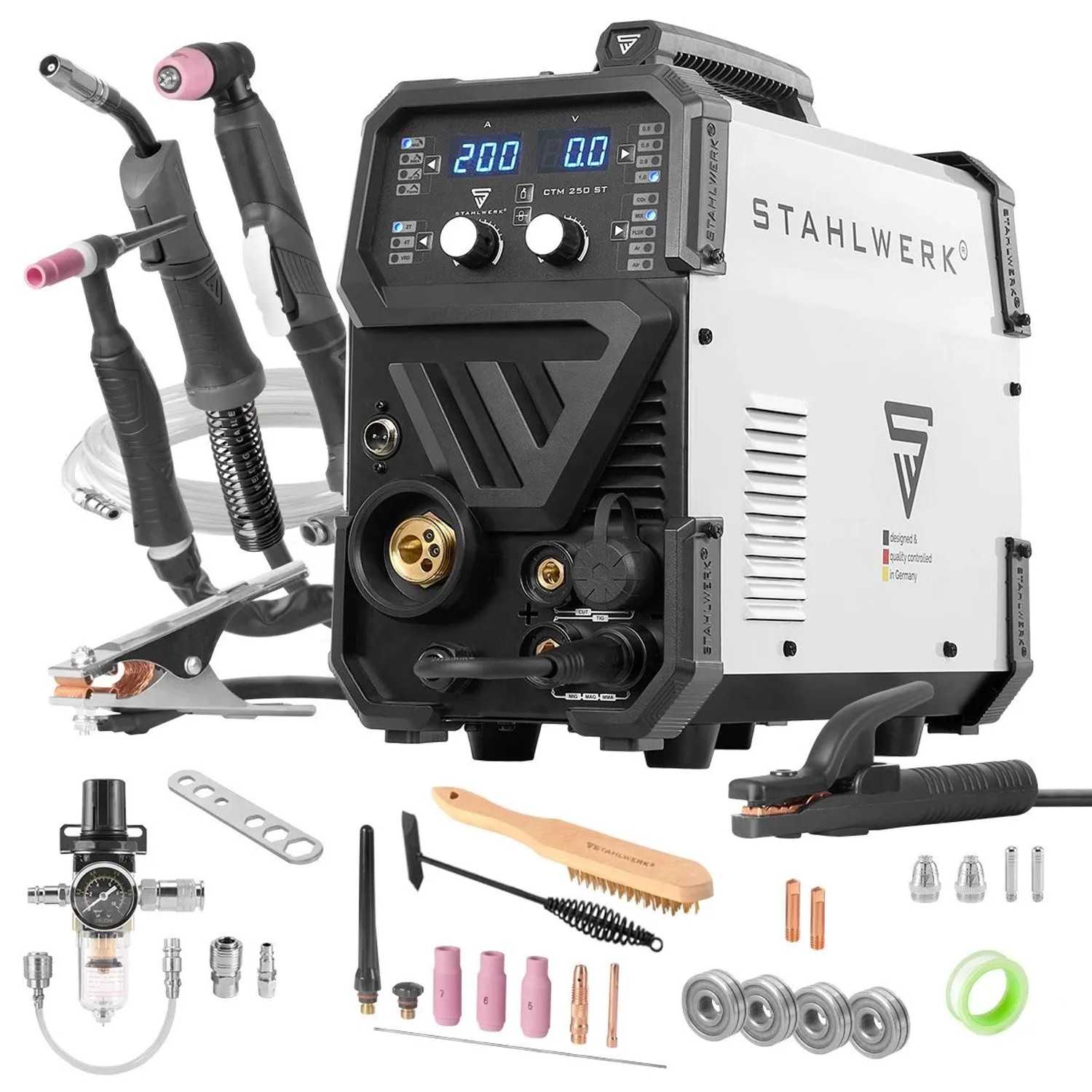 STAHLWERK Kombi Schweißgerät CTM 250 ST 200 A CUT WIG MIG MAG MMA