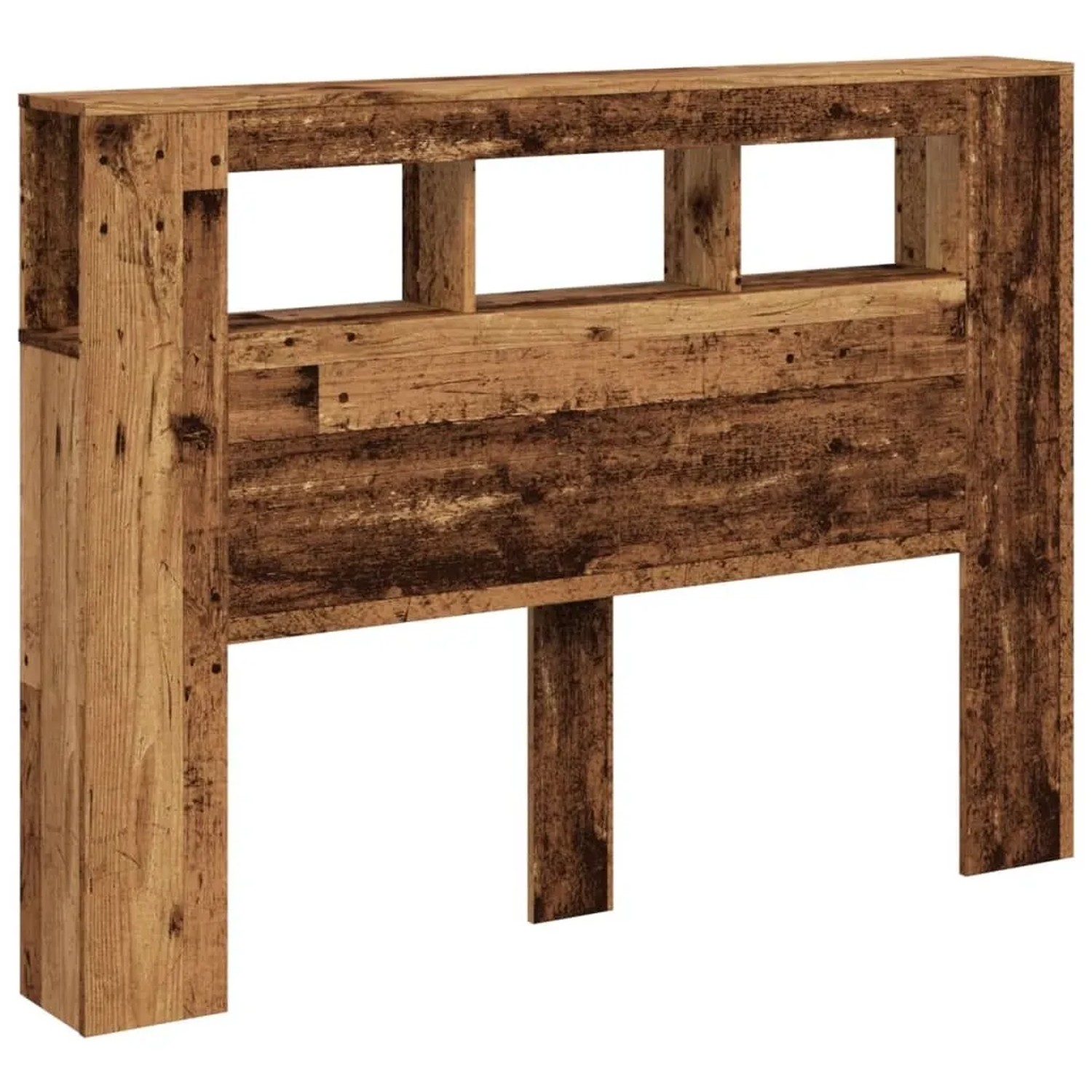 vidaXL LED-Kopfteil Altholz-Optik 140x18,5x103,5 cm Holzwerkstoff 857686