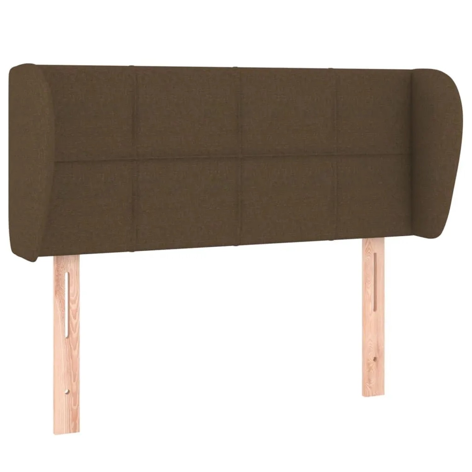 vidaXL Kopfteil mit Ohren Dunkelbraun 93x23x78/88 cm Stoff 3117129