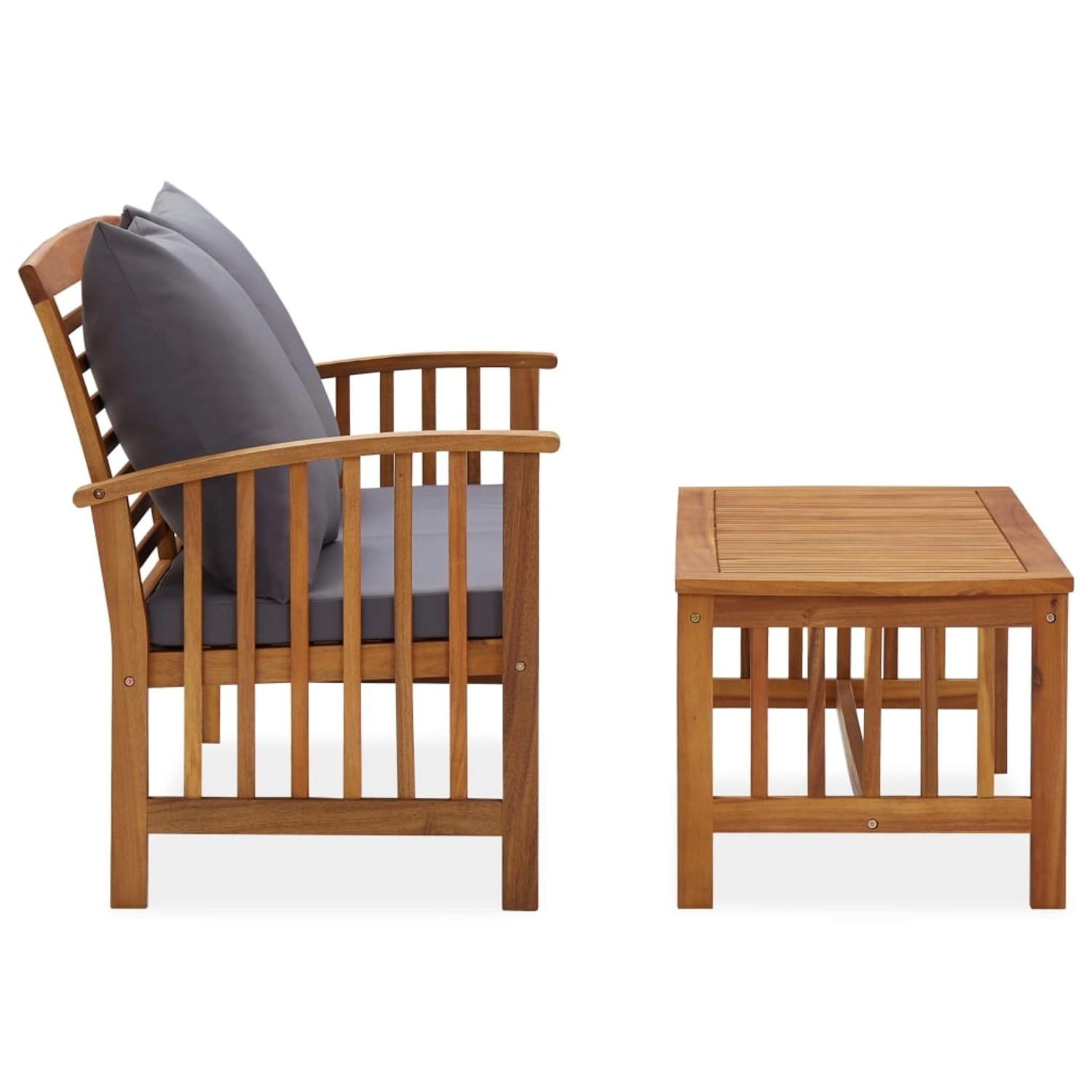 2-tlg. Garten-lounge-set Mit Kissen Massivholz Akazie günstig online kaufen