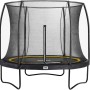 Schwarzes Salta Comfort Gartentrampolin, Ø 183 cm, mit Sicherheitsnetz.