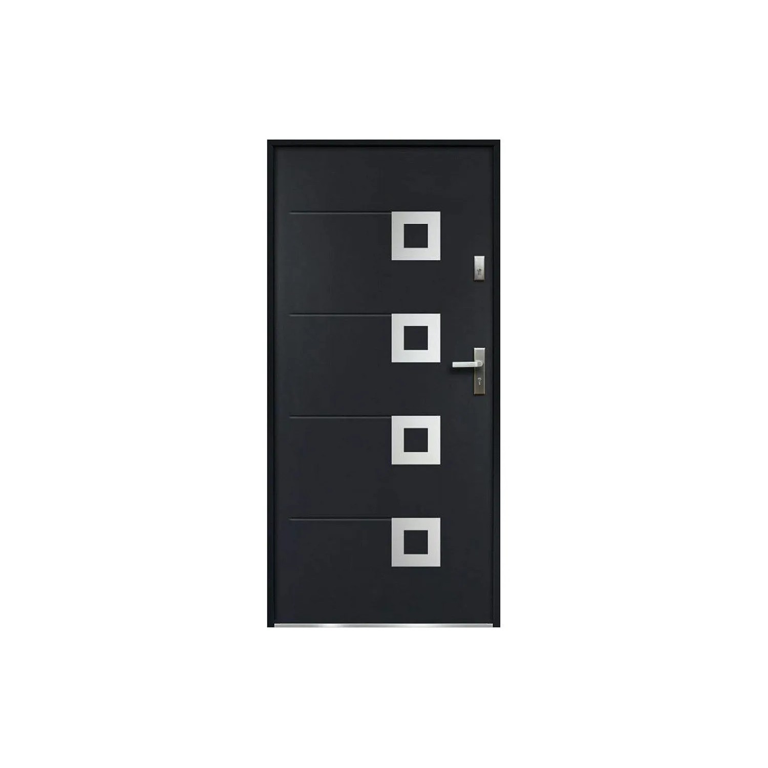 Vente-unique Haustür Tifana Anthrazitgrau 95 cm