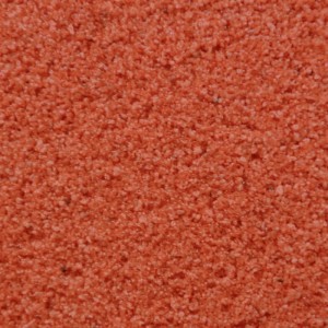 Terralith Pflasterfugenmörtel in Ziegelrot, körnige Textur für Fugen und Pflaster.