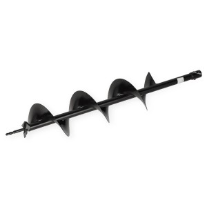 EBERTH Erdbohrer, 150mm Durchmesser, 800mm Länge, für Baumaschinen und Gartenarbeiten.