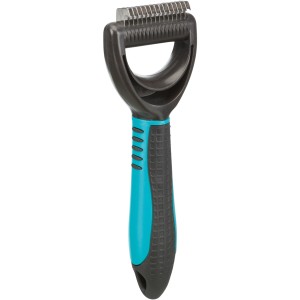 Trixie Universal-Striegel für Hunde und Katzen, Fellpflege mit blau-schwarzem Griff.
