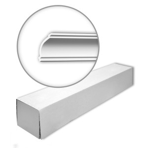 PROFHOME Eckleisten Set, 20 weiße Zierleisten (40 m) im Karton für Paneel-Zubehör.