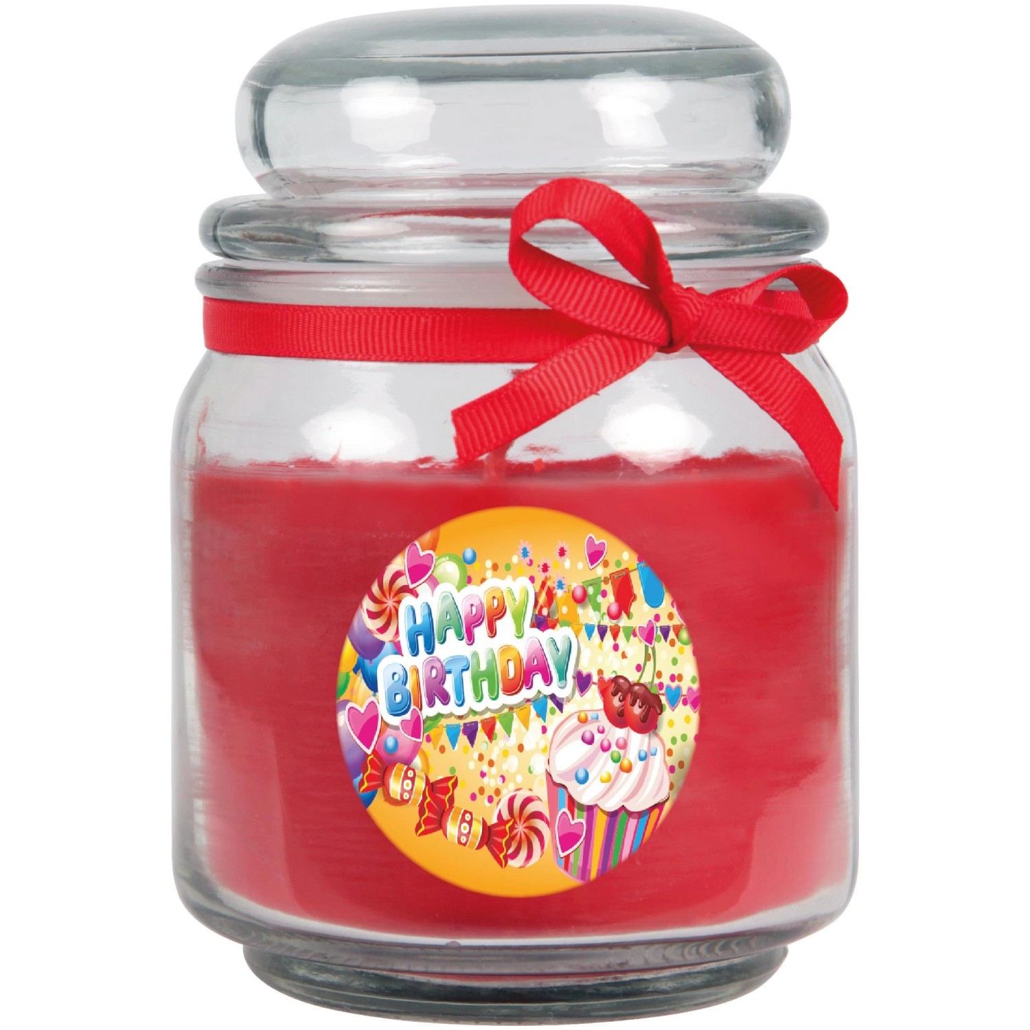 HS Candle Duftkerze & Glas Happy Birthday Rose Cupcake günstig online kaufen