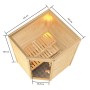 Karibu Sauna "Rabea Eckeinstieg" Naturbelassen mit Ofen 3,6 kW Integriert_10