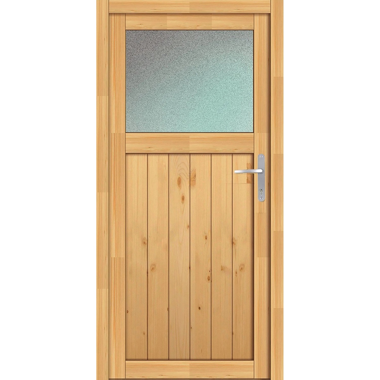 Holz-Nebeneingangstür NET 501 Fichte Natur 98 cm x 200 cm Anschlag Rechts günstig online kaufen