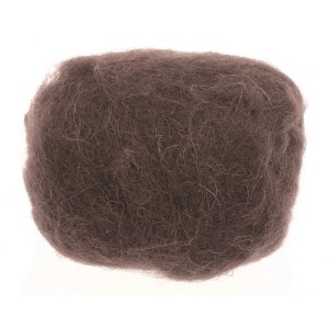 Knäuel schwarze Schafwolle (30g) zum Filzen und Basteln.
