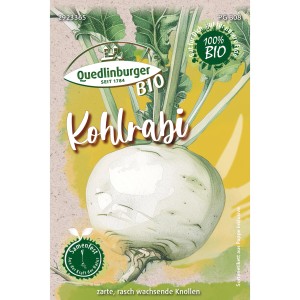 Bio-Kohlrabi Weiß Samen von Quedlinburger für den Garten.