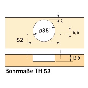 SOTECH HETTICH SENSYS 8645i Topfscharnier Innenanschlag