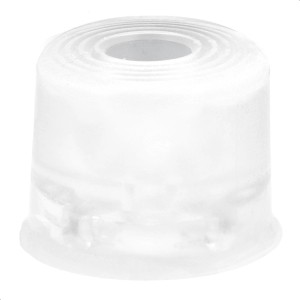 Transparenter Wagner Türstopper Vulkano aus Gummi, Ø 35 mm x 25 mm, für Boden oder Wand.