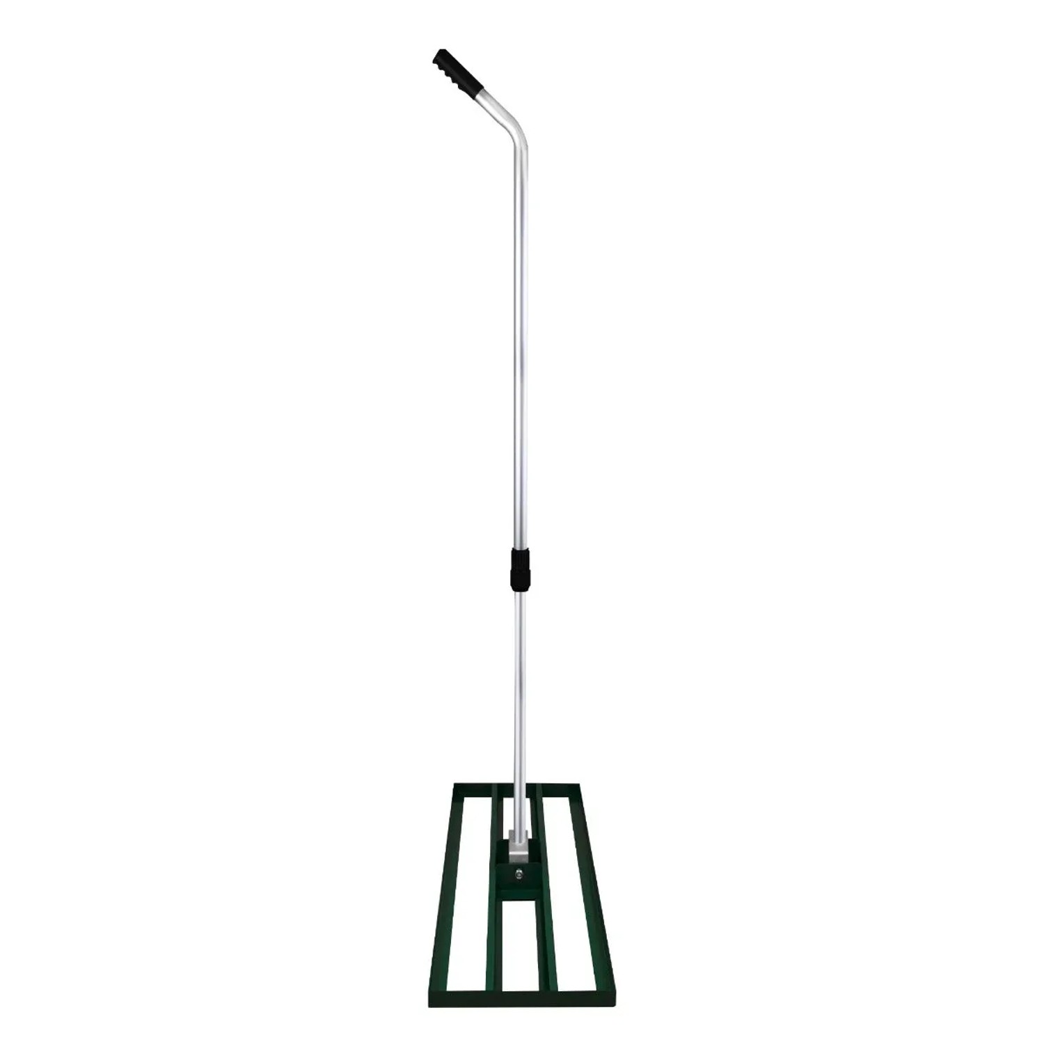 Grüner Monstershop Rasenrakel 100cm mit verstellbarem Griff für die Gartenarbeit.