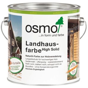 Dose Osmo Landhausfarbe Fichtengelb 2,5 l für Wetterschutz von Holz im Außenbereich.