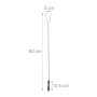 Relaxdays Grillspieße Edelstahl mit Holzgriff und Doppelspitze 6er Set 80 cm_2
