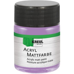 Kreul Acrylfarbe Matt Flieder, 50 ml, für Bastelarbeiten und Dekorationen.