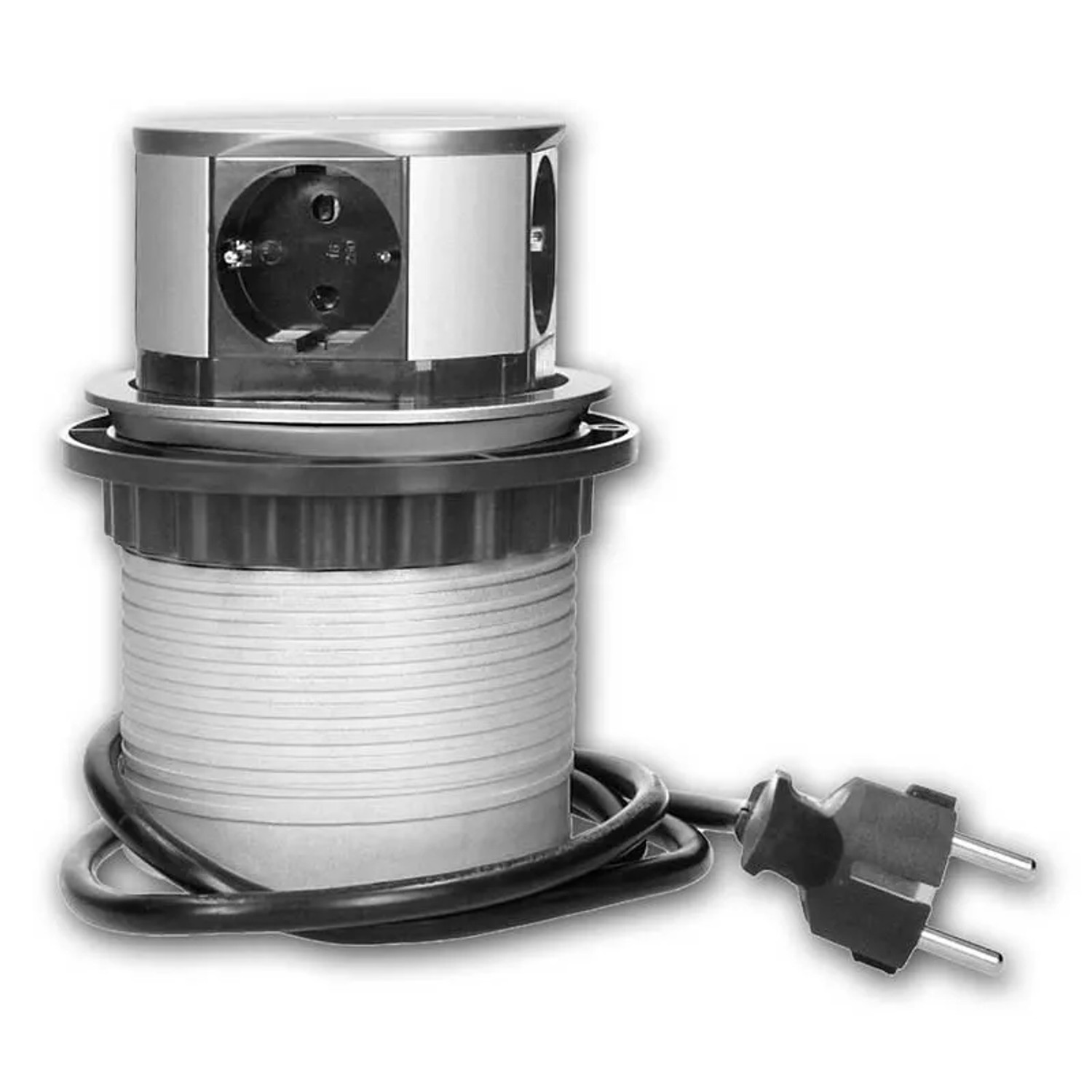 world-trading-net Schreibtisch-Einbausteckdose 16A 4-fach Versenkbar