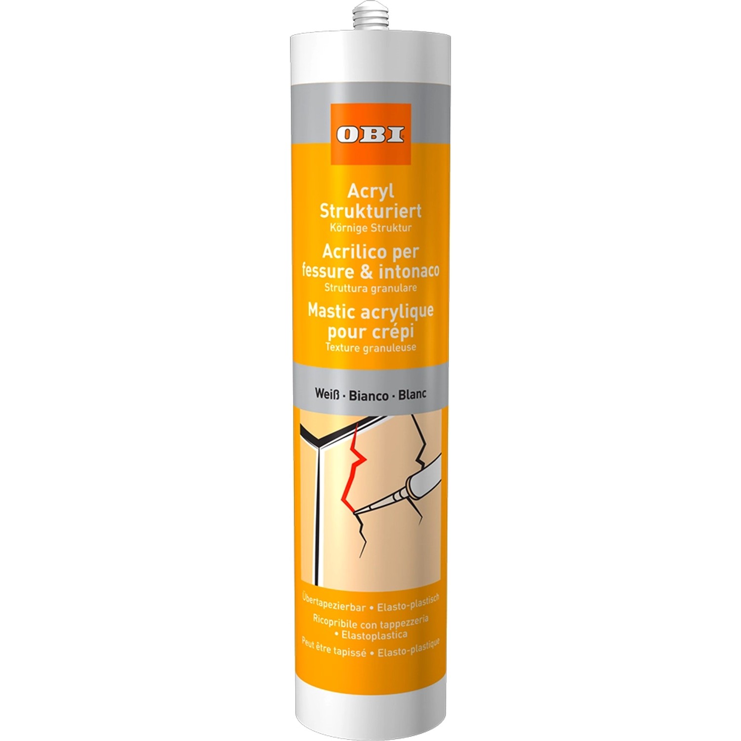 OBI Acryl strukturiert Weiß 310 ml