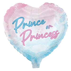 Party Factory Folienballon Gender Reveal Rosa Herz Ø 45 cm