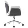 vidaXL Esszimmerstühle 2 Stk Drehbar Grau Stoff 3054863_6