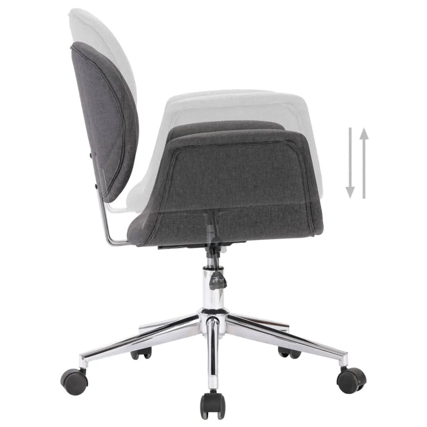 vidaXL Esszimmerstühle 2 Stk Drehbar Grau Stoff 3054863_6