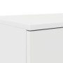 Detailaufnahme: Weiße vidaXL Bettschublade aus Holzwerkstoff.
