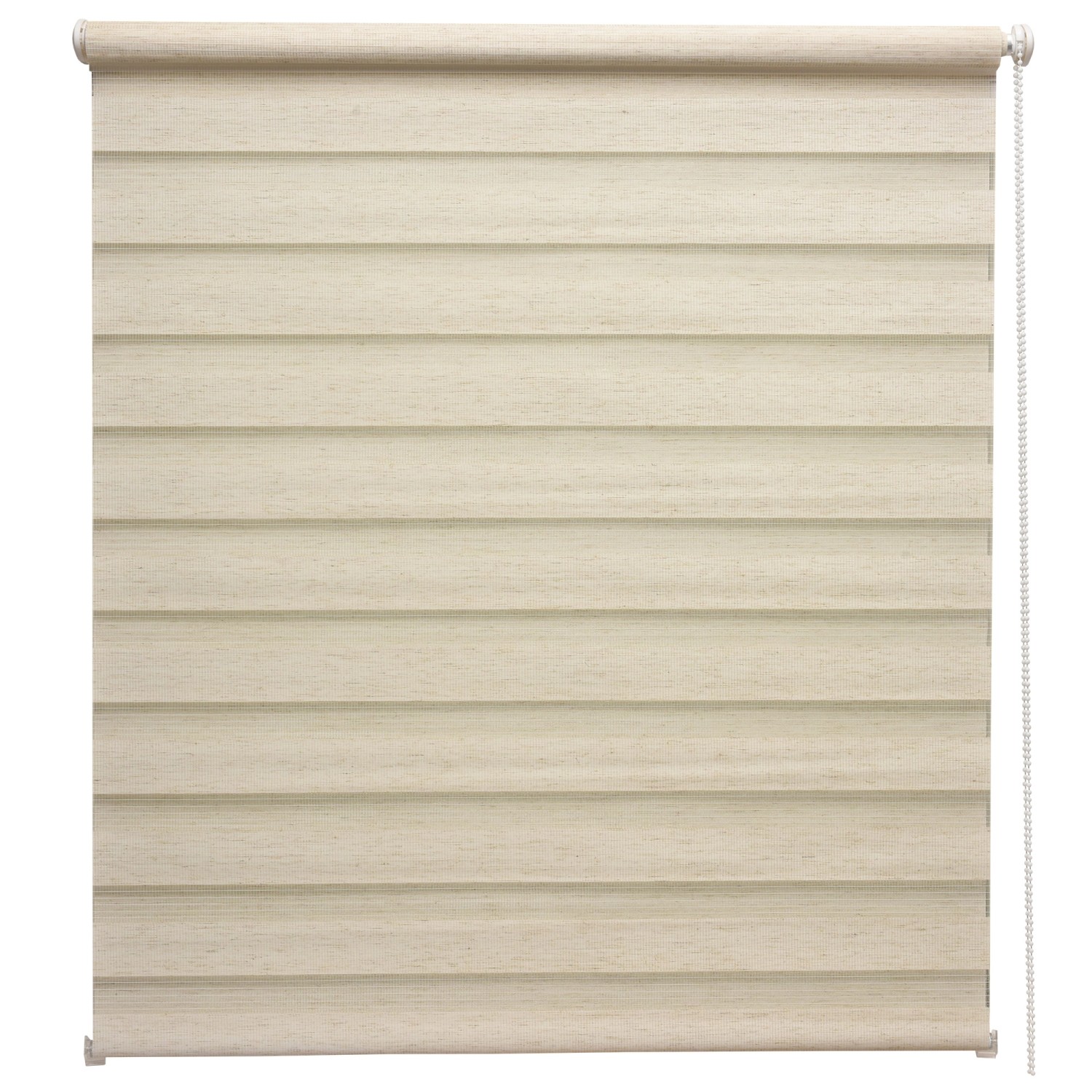 Sol Royal Doppelrollo SolDecor DL2, 90x150cm, Leinen-Optik für Fenster, mit Seitenzug.