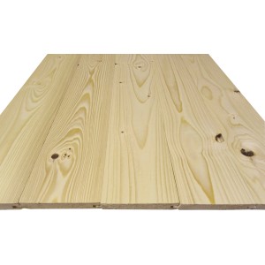 Unbehandelte Fichte Rauspund, 19x96x4000 mm, für Schalungen und als Bodenbelag.