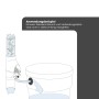 Anwendungsbeispiel: Jardinion Fallrohr Laubabschneider filtert Regenwasser für Regentonne. Silber, für 75/85/100mm Rohre.