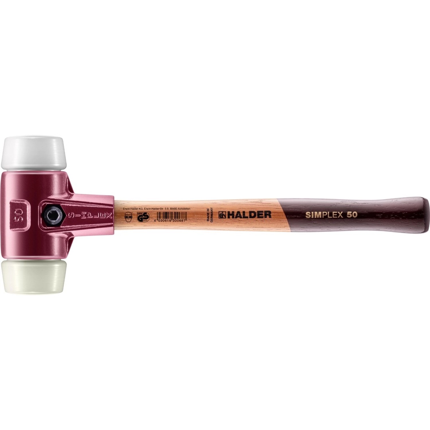 Halder Simplex Schonhammer Ø 50 mm Superplastik   Nylon mit Tempergussgehäu günstig online kaufen