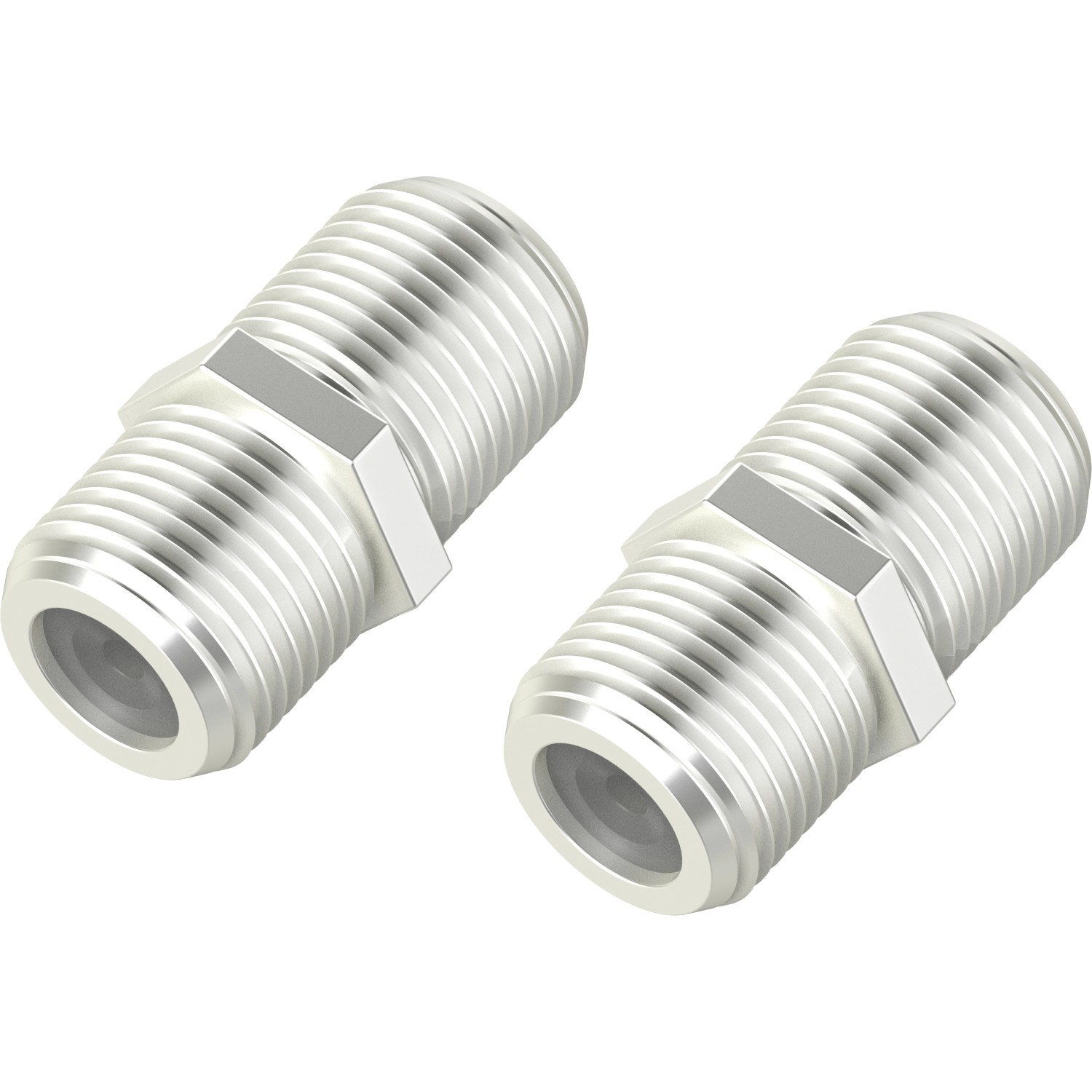 Hama Antennen-Adapter-Set SAT F-Kupplung/F-Kupplung Silber 2 Stück