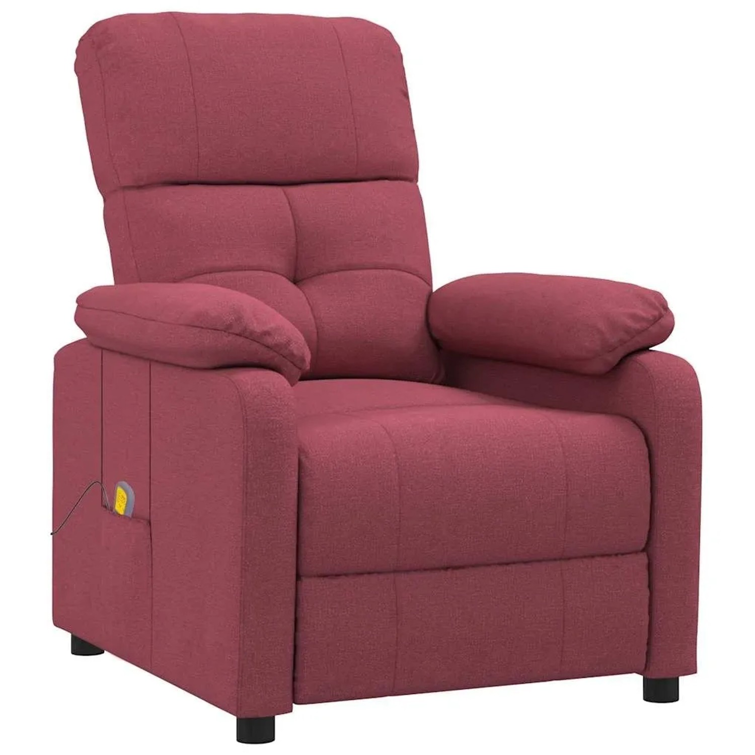 vidaXL Massagesessel Weinrot Stoff 289675