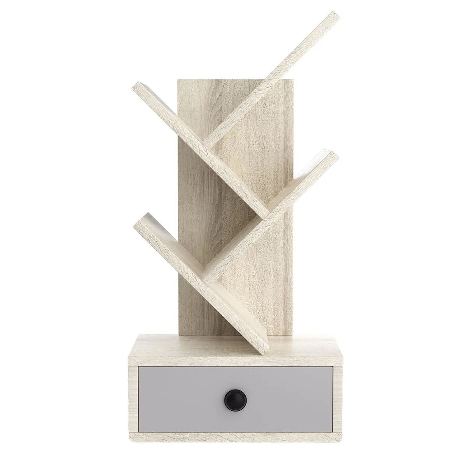 Costway Bücherregal Baumform 3-Stöckig 30 x 17,5 x 60 cm Beige günstig online kaufen