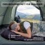 Person schläft auf Evocamp Ultraleicht Isomatte mit integriertem Kissen im Zelt. Ideal für Camping & Outdoor.