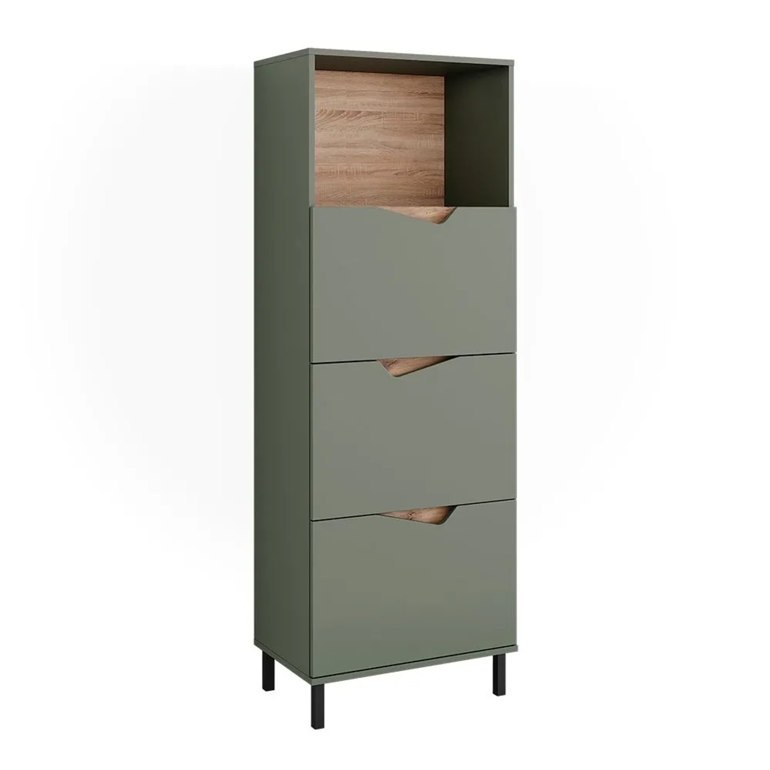 Vicco Kommode Marelle Grün Artisan 60 x 170 mit 4 Fächern Art Nr 57876