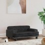 Schwarzes vidaXL Hundebett (70x45x30 cm) aus Samt. Elegantes Hundekörbchen für kleine Hunde.