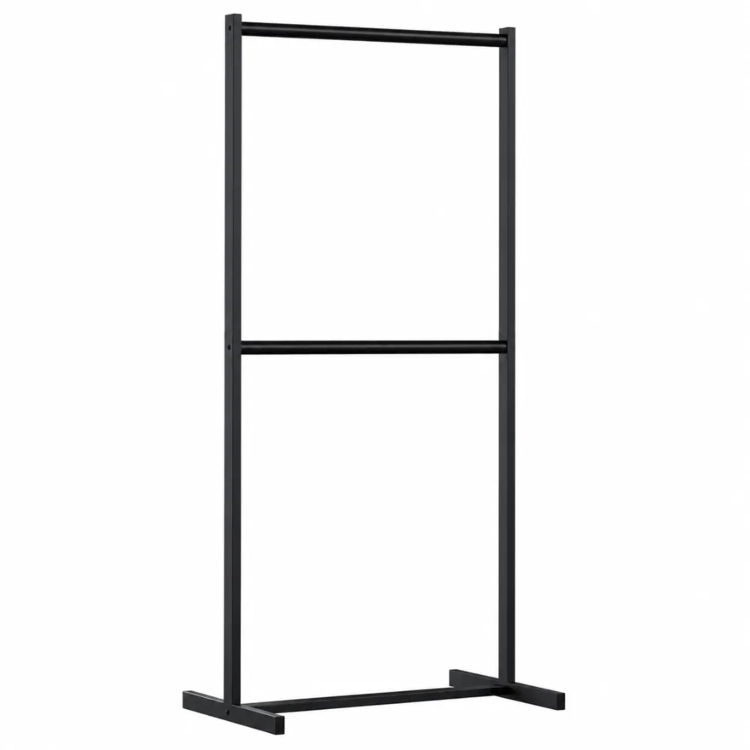 DELUKE Kleiderständer HANS 70x50x185cm Metall Schwarz Kleiderstange Jackenständer Klamottenständer