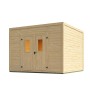 Lasita Gartenhaus Felix 3, unbehandelt, mit Doppeltür und Lichtausschnitten. Holz-Gartenhaus.