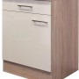 Flex-Well Unterschrank Orlando, 60 cm, Kaschmir/Sonoma Eiche, mit Schublade und Drehtür.