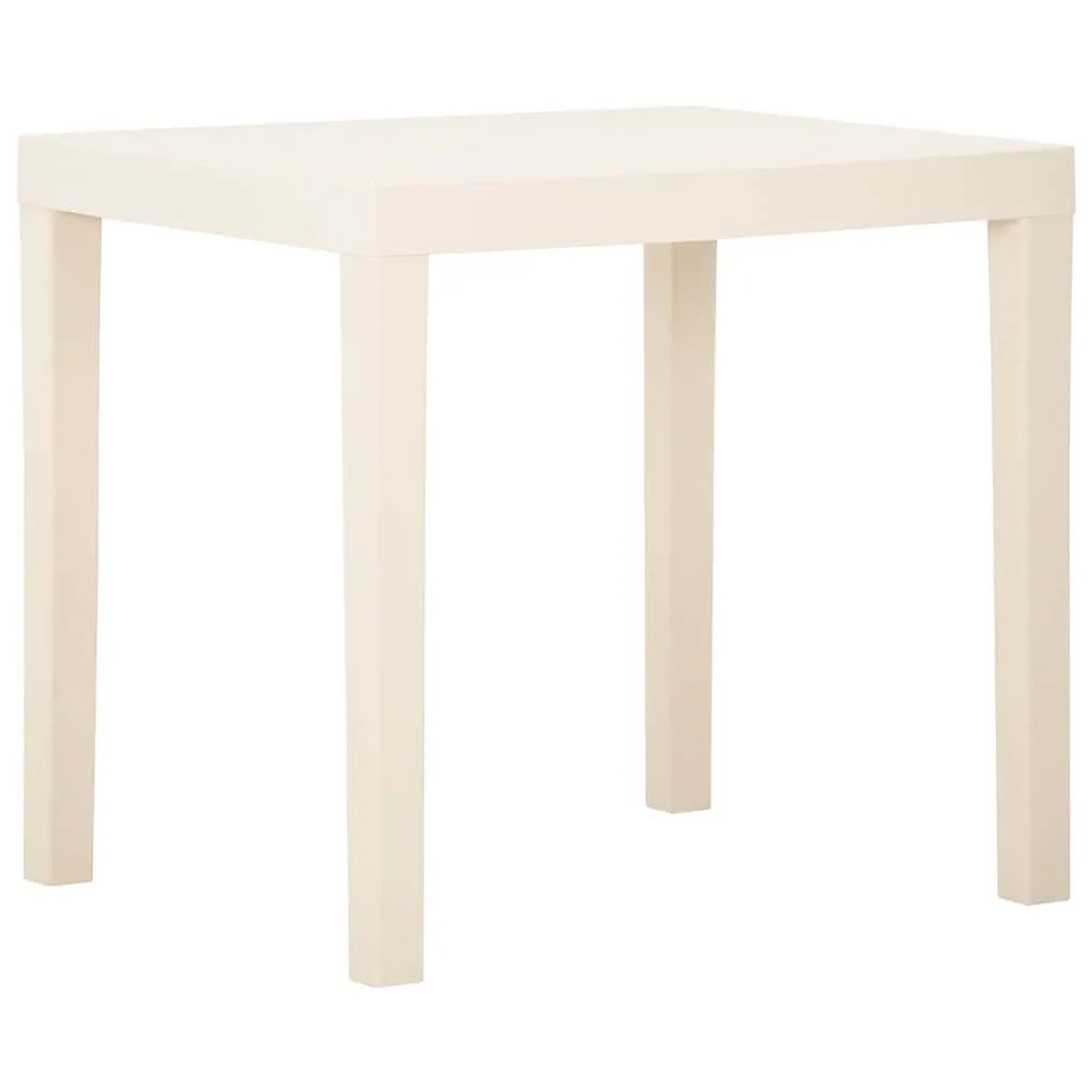 Furnicato Gartentisch Weiß 79x65x72 Cm Kunststoff