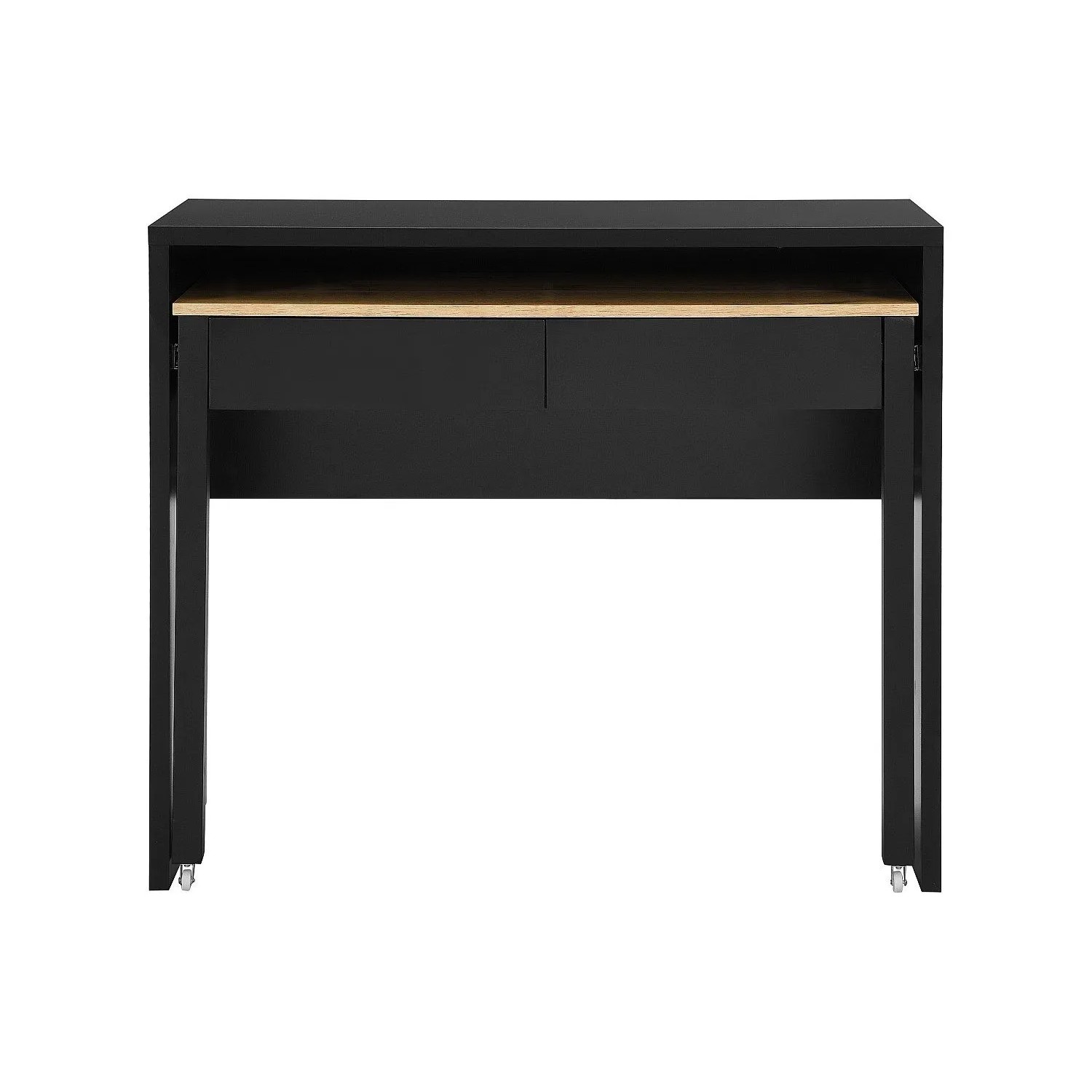 Vente-unique Konsolenschreibtisch Loavia Schwarz  Naturfarben Hell 100 cm