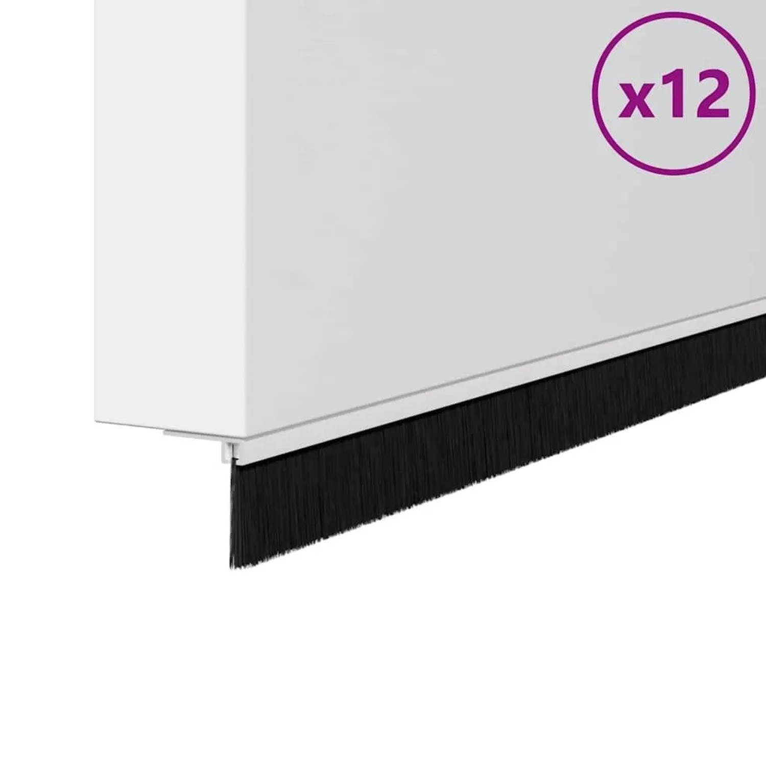 vidaXL Aufsteck Türbürstendichtungen 12 Stk Weiß 100 cm 42019554