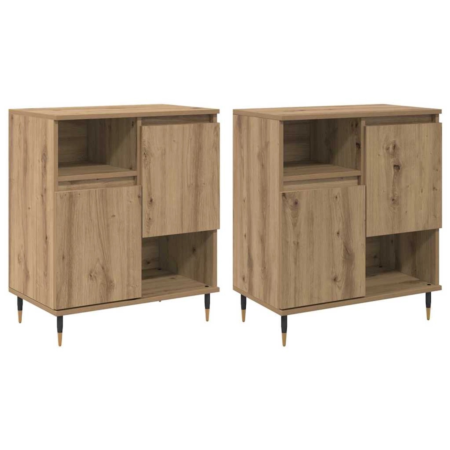 vidaXL Sideboards 2 Stk Artisan-Eiche 120 x 35 x 70 cm Holzwerkstoff 3394558