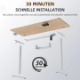 Explosionszeichnung: HOMAVO höhenverstellbarer Schreibtisch 120x60cm mit Einzelteilen für die Montage.