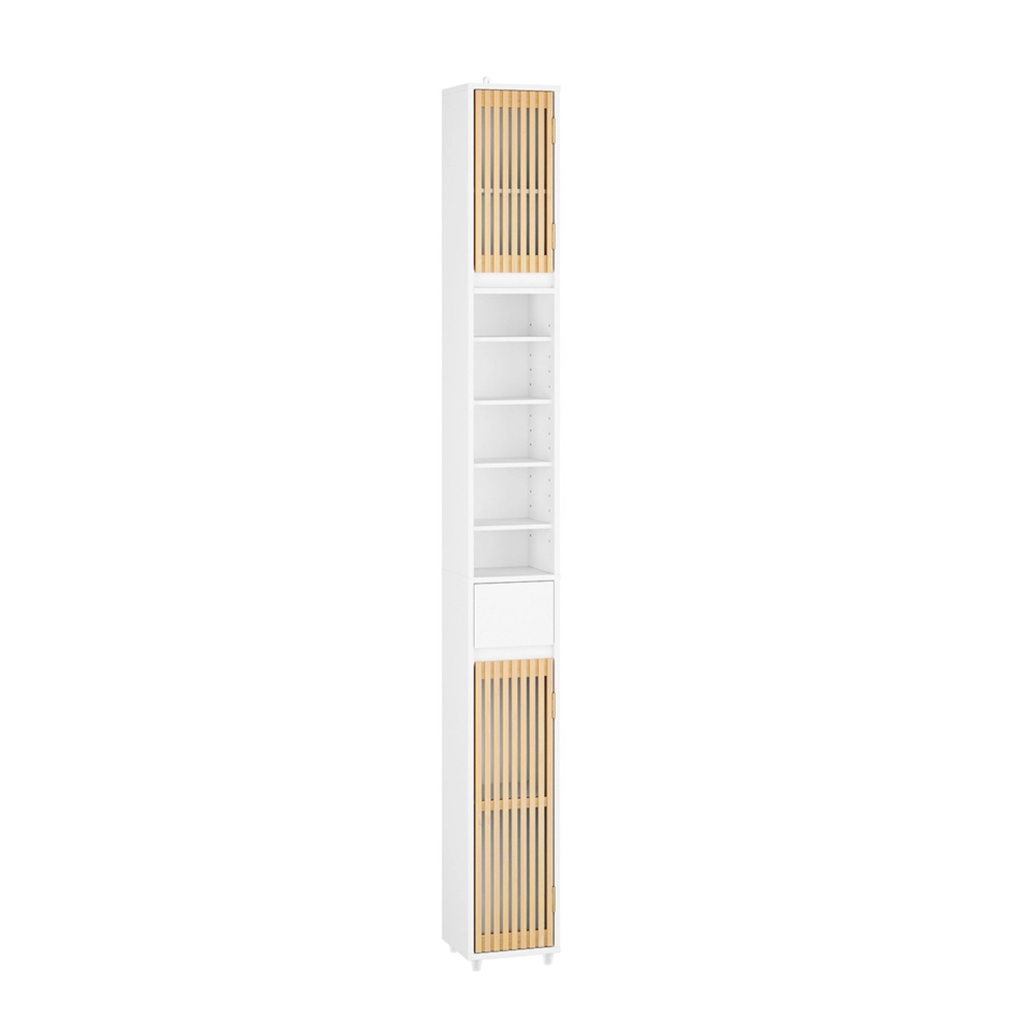 SoBuy Badezimmerschrank Hochschrank Badregal mit 6 Regalböden Nischenregal günstig online kaufen
